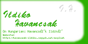ildiko havancsak business card